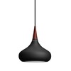 Lightyears - Orient Black P1 - Suspension - noir/bois de rose/mat laqué/câble noir/H 24.5cm/Ø 22.5cm