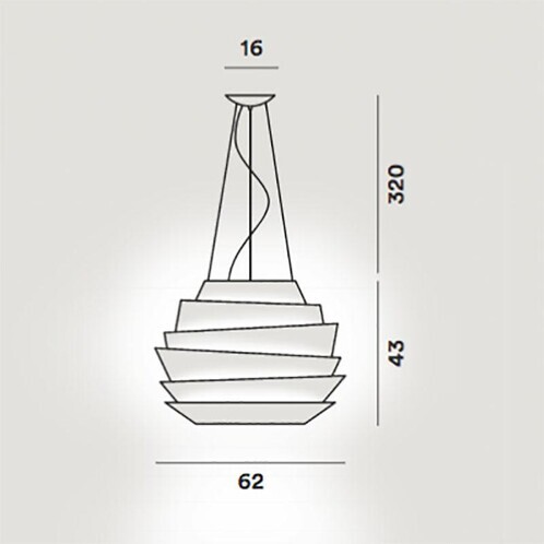 Foscarini - Le Soleil LED Pendelleuchte - Strichzeichnung