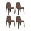 Vondom - Solid - Kit de 4 chaises - bronze/H x W: 80 x 60cm/pour interieur et exterieur