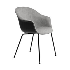 Gubi - Chaise coquille revêtement frontal avec structure conique Bat