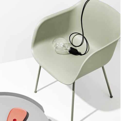 Muuto - Fiber Chair Armlehnstuhl mit Rohrgestell