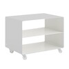 müller möbelfabrikation - Mobile Line R 103N - Caisson mobile  - blanc signal RAL 9003/satiné mat/sur roulettes transparentes/60x45x40cm
