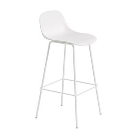 Muuto - Fiber Barhocker mit Rückenlehne 75cm