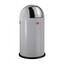 Wesco - Pushboy Abfalleimer 50L - coolgrau/edelstahl/H:75.5cm x Ø40cm/50L