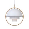 Gubi - Multi-Lite - Suspension laiton - blanc/Ø 36cm/câble blanc