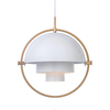 Gubi - Multi-Lite Suspension Lamp Brass - white/Ø 36cm/cable white