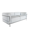 Cassina - Le Corbusier LC3 Sofa Cassina - white/leather LCX 13X415/frame chrome