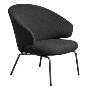 Fritz Hansen - Fauteuil Let structure graphite chaud