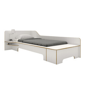 Müller Small Living - Plane Einzelbett mit Bettkasten links 90x200cm