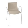 Arper - Catifa 46 Armchair Unicoloured Frame Chrome - dove grey/seat shell glossy/inside matt/frame chromed/new colour