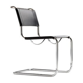 Thonet - S 33 sledestoel leer