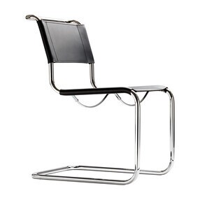 Thonet - S 33 Freischwinger Stuhl Kernleder