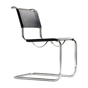 Thonet - S 33 Freischwinger Stuhl Kernleder