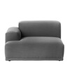 Muuto - Connect Sofa Armlehne links - dunkelgrau/Steelcut Trio 153/117x92cm