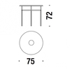 Moroso - Banjooli Bistrotisch - Strichzeichnung