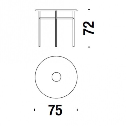 Moroso - Banjooli Bistrotisch - Strichzeichnung