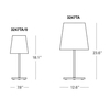 Fontana Arte - 3247TA - Lampe de Table - dessin au trait
