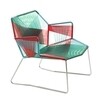 Moroso - Tropicalia Sessel mit Armlehnen - jungle/Fußgleiter aus PVC/Gestell Edelstahl/94x78x87cm
