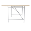 Richard Lampert - Eiermann 1 Table eccentric - white/oak edge/frame silver//incl. height adjuster 3.5cm/180x90cm