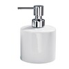 Decor Walther - DW 520 Seifenspender - Chrom/Porzellan weiß/rund/mit Metall-Pumpenkopf/Ø9,5cm / H 14cm