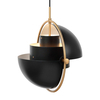 Gubi - Multi-Lite Suspension Lamp Brass - charcoal black/Ø 36cm/cable black