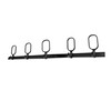 Magis - Birds on a Wire Wandgarderobe - Haken schwarz lackiert/Gestell schwarz eloxiert/mit fünf Haken/100.5x20cm