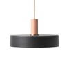 ferm LIVING - Record Shade - Abat-jour - noir/revêtu par poudre/intérieur blanc/H 7cm/Ø 30cm