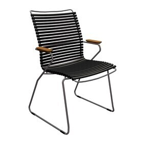 HOUE - Chaise de jardin avec accoudoirs à haut dossier Click