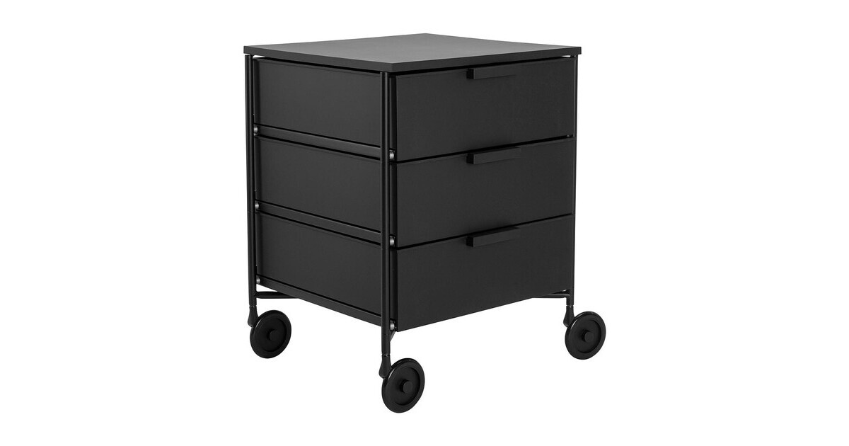 Kartell Mobil 3 Container with wheels matt | AmbienteDirect