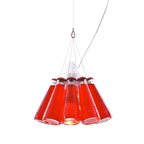 Ingo Maurer - Campari Light Suspension Lamp - red/glass/Size 2/suspension 400cm