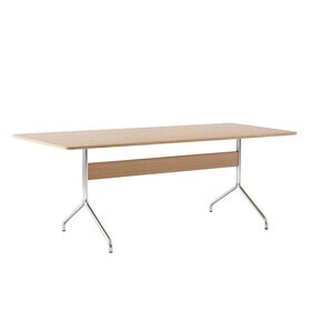 &Tradition - Pavilion AV19 Esstisch 90x200cm Gestell chrom
