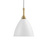 Gubi - Bestlite BL9 S Pendelleuchte - weiß/messing/matt/H 14cm, Ø16cm/Kabel weiß
