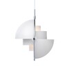 Gubi - Multi-Lite - Suspension chrome - blanc/Ø 36cm/câble blanc