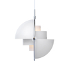 Gubi - Multi-Lite Suspension Lamp Chrome - white/Ø 36cm/cable white