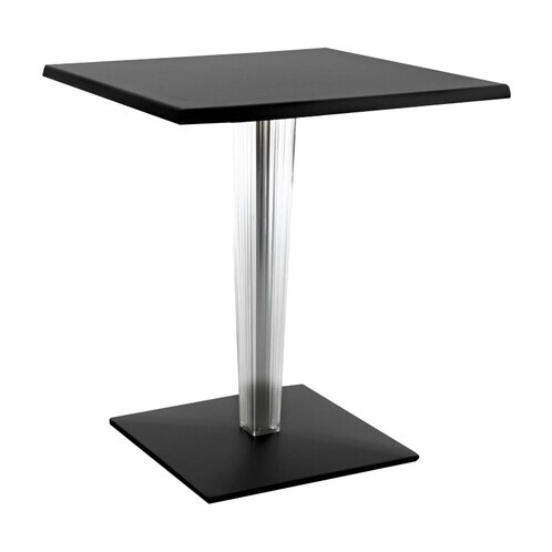 Kartell - Top Top Dr. Yes Table square - black/matt/square leg/60x60cm