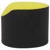 Softline - Coral - Tabouret/repose-pied - noir/jaune/étoffe feutre 610/847/H 40, Ø 50cm