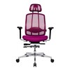 Wagner - AluMedic 10 Office Chair - lavender/cover fabric/star base polished/with wheels for hard floors