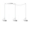 Belux - U-Turn-38 LED Suspension Lamp - telegrey/2700 K warm white/3 lights/dimmable