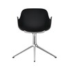 Normann Copenhagen - Form Swivelchair with armrest 4L Alu - black/frame aluminium/H x W x D: 80 x 70,5 x 70,5cm