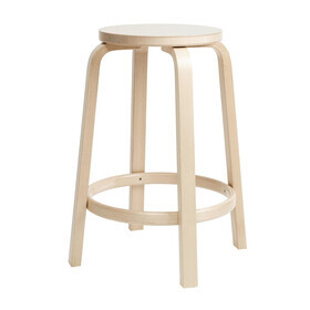 Artek - Tabouret de bar 64 structrue laqué claire 65cm