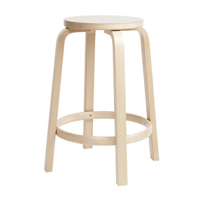 Artek - Tabouret de bar 64 structrue laqué claire 65cm