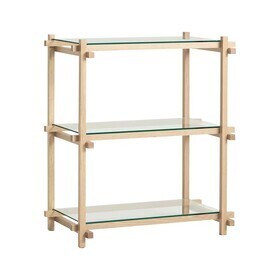 HAY - Woody Column Low Glass Shelf