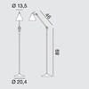 Rotaliana - Luxy F1 Floor Lamp - line drawing