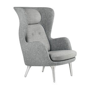 Fritz Hansen - Fauteuil Ro™ JH1 étoffe pieds de aluminium
