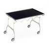 Kartell - Battista - Table roulante - noir/mat/structure chrome/avec roulettes