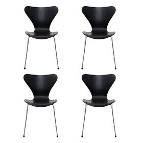 Fritz Hansen - Serie 7™ Chair Dyed Ash Chromed Base Set of 4