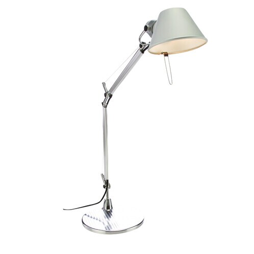 Artemide - Tolomeo Micro LED Schreibtischleuchte - aluminium/poliert/eloxiert/mit Tischfuß/BxH 45x73cm/3000K/350lm