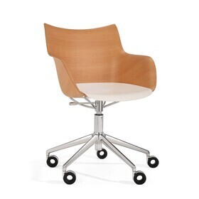 Kartell - Chaise de bureau Q/Wood hêtre