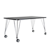 Kartell - Max Table With Wheels 160x80cm - slate/frame chromed steel/with 4 wheels