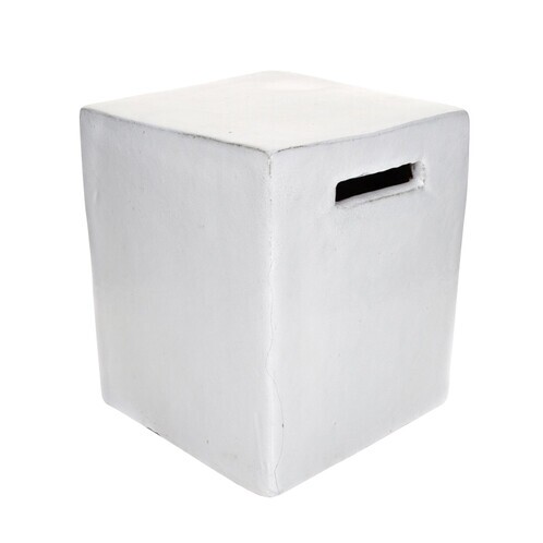 Gervasoni - Inout 42 - Table d'Appoint / Tabouret - blanc/Taille 2/H43cm